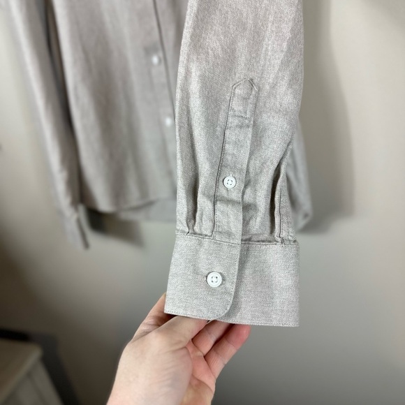 H & M medium 21-1/2 p2p high low f 28” b 30-1/2” like new beige - Picture 6 of 7